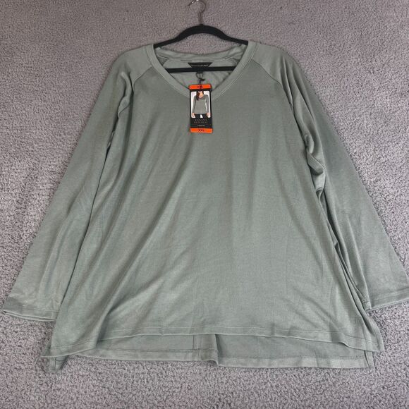 Banana Republic Knit Top Womens XXL Pullover Green V-Neck Long Sleeve - Picture 1 of 10